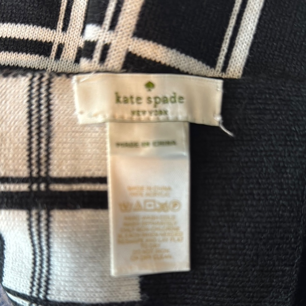Kate Spade Black and White Plaid Design - Picture 2 of 4